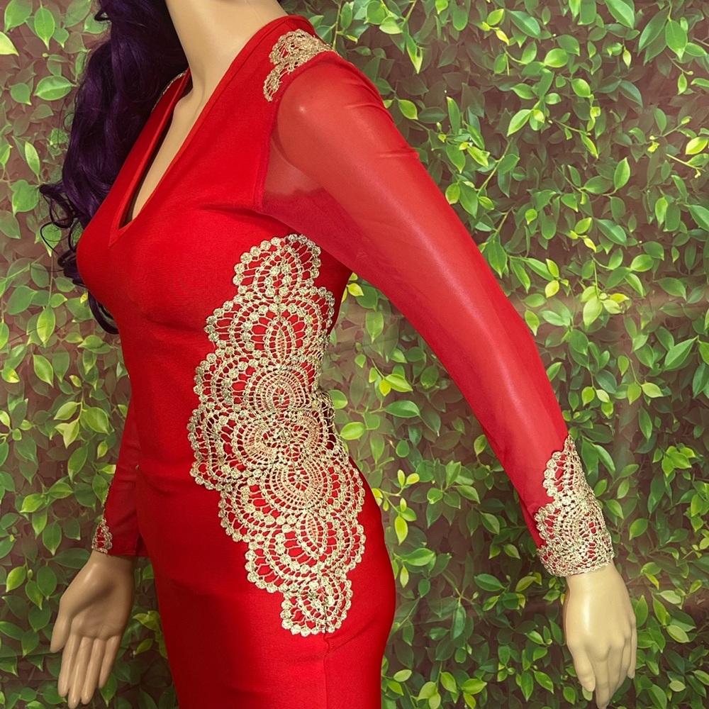 Adice Red Zip-Up Dress - Picture 4 of 15